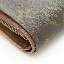 □502923 LOUIS VUITTON ルイヴィトン L字ファスナー二つ折り財布 モノグラム ポルト モネ ビエ トレゾール M61730 レディース ブラウン_画像4