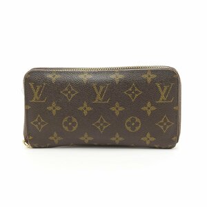 □504769 LOUIS VUITTON ルイヴィトン ラウンドファスナー長財布 モノグラム ジッピーウォレット M42616 ブラウン