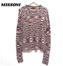 美品 イタリア製 MISSONI ミッソーニ カシミヤニット セーター メンズトップス 軽量 ふんわり柔らかな肌触り 紳士 48 秋冬 春物_画像1