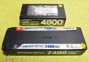 LiPoバッテリー 7.4V 7400mAh /1S Size 4800mAh G FORCE