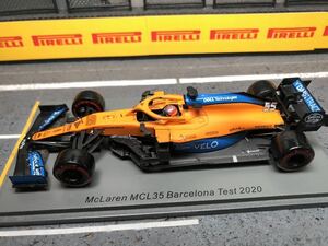 1/43 spark Mclaren MCL35 Barcelona Test 2020