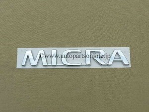 マイクラ MICRA リア リヤ エンブレム K12 マーチ EMBLEM 純正 部品 MARCH PARTS アクセサリー 日産 NISSAN 海外 仕様 MARCH パーツ 通販