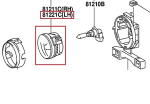 廃版品 トヨタ 純正 部品 ハイエース レジアス エース フォグランプ 左 灯体のみ 製造終了品 200 系 FOG LAMP TOYOTA PARTS -2012'02