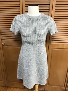  Chanel short sleeves knitted One-piece 09A wool cashmere size 36 ( tube LM78 W05 )