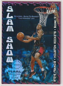 NBA STEVE FRANCIS 2000-01 Fleer SKYBOX Ultra Basketball Slam Show 1 OF 10 SS RARE SSP PLATINUM /100 枚限定 ティーブ・フランシス 