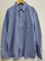 イタリア製 ICEBERG アイスバーグ デニムカラーシャツ 長袖シャツ シャンブレーシャツ ロゴプリント 青 ブルー M メンズ_画像2