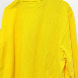 le coq sportif golf ルコックスポルティフ ゴルフ デサント 長袖ポロシャツ ストレッチシャツ ゴルフシャツ ロゴ刺繍 黄色 M メンズの画像3