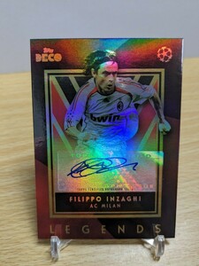 【インザーギ / Filippo Inzaghi】直筆サインカード◆2023-24 Topps Deco UEFA Legends Auto A.C. Milan Italy 