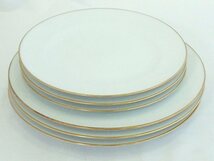 OKURA 大倉陶園 ゴールドライン（リムシェープ）20cm デザート皿 3枚＆16.5cm皿 3枚　計6枚セット_画像8
