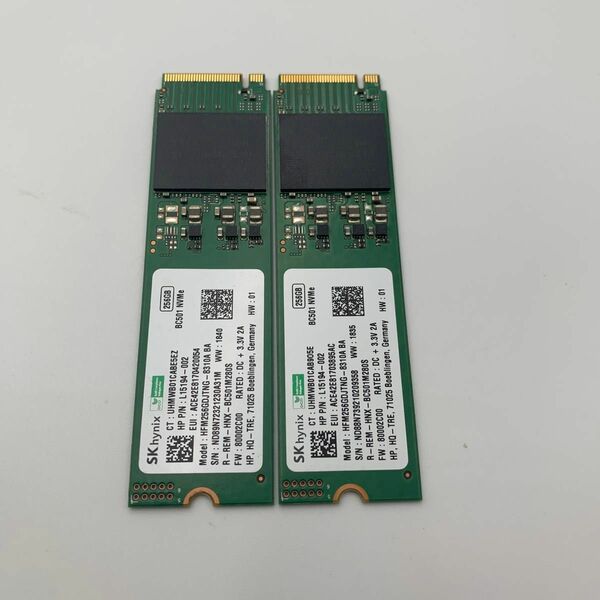 SK hynix BC501 NVMe m.2 SSD256GB 2枚セット