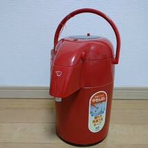 ZOJIRUSHI 押すだけポットプリンセスレッド　保温 レトロ　AAC-22_画像1