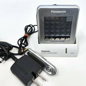 4353【通電OK☆Panasonic/ポータブルMDプレーヤー】パナソニック≪SJ-MJ17≫レトロ ジャンク扱い シルバー◇付属品あり 現状品