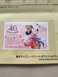 東京ディズニーリゾート　チケット　パスポート　オリエンタルランド　株主優待券 1 枚 有効期限2024年6月30日