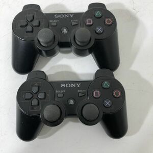 ★動作確認済み★ SONY PS3 ワイヤレスコントローラー 2点 まとめて CECHZC2J ブラック AAL0110小4323/0208