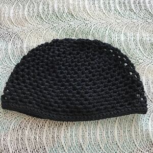 メッシュ《ブラック》コットン系・イスラム 帽子