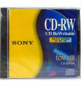  新品未開封　SONY CD-RW 650MB
