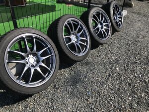 WORK Emotion CR kiwami 18in 8.5J +38 PCD114.3 ５穴9.5Ｊ+38ＰＣＤ114.3５穴備品ダンロップ SPスポーツマックス245/40Ｒ18