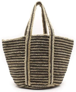 ZARA Zara * border pattern basket bag 