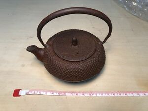 鉄瓶　南部鉄器 検索用）急須　湯沸かし　鉄壺　時代物　茶道具　金属工芸　煎茶道具　美術品 茶色