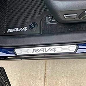 トヨタ Rav4 全グレード スカッフプレートスチール 4P ドレスアップ ステップガーニッシュ プロテクター ガード [並行輸入品]