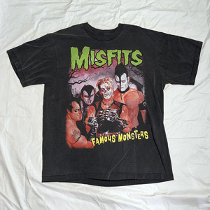 【1円スタート】MISFITS ミスフィッツ famous monsters バンドTシャツ　　　検:古着 ヴィンテージ ロックTシャツ metallica slayer nirvana