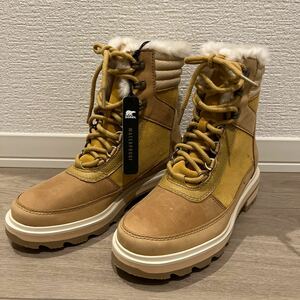 新品 SOREL ソレル Sorel Women's Lennox Lace Cozy Waterproof Boot 23.5 6.5 ブーツ 防水 ウォータープルーフ ショートブーツ ベージュ