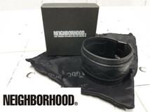 NEIGHBORHOOD レザー ブレスレット ネイバーフッド アーガイル 革 黒 ブレス アクセサリー_画像1