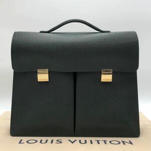 美品 ルイヴィトン LOUIS VUITTON タイガ カザン ビジネスバッグ グリーン ブリーフケース