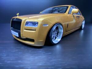 ☆激シブ☆　1/18　京商　Rolls Royce Ghost ゴールドカラー　カスタム