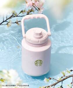 スターバックス　スタバ　海外中国2024桜　ピンクの大容量手持ちボトル　 1100ml