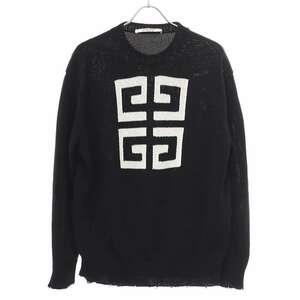 GIVENCHY ジバンシィ 19AW ロゴジャガードコットンニットセーター ブラック XS BW903D4Z2E IT8JDJX5N4CC