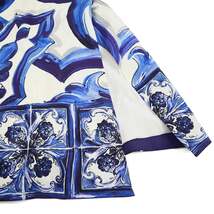 DOLCE&GABBANA ドルチェ＆ガッバーナ Majolica Print Maxi Skirt マジョリカプリントマキシスカート アイボリー×ブルー 36 ITI55S8M57RK_画像6