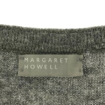 MARGARET HOWELL マーガレット ハウエル チェック切替カシミヤニットセーター グレー 2 578-263813 ITWNUL15BE2O_画像3