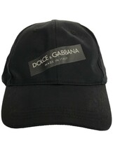 DOLCE&GABBANA ドルチェ＆ガッバーナ 18SS ラベルロゴキャップ ブラック 59 GH613A/GEI67 ITRYALX5I2EV_画像1