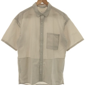 NANGA ナンガ AIR CLOTH COMFY S/S SHIRT エアクロスコンフィーショートスリーブシャツ ライトグレー L NW2211-1H228 ITBWGG63FWPTの画像1