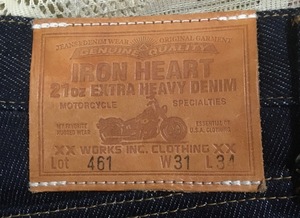 古着 ほぼ未着用 アイアンハート 461 IRON HEART W31 日本製 ブーツカット フロントホック モーターサイクル ジーンズ デニム