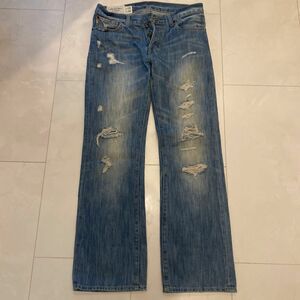  Abercrombie アバクロンビー ジーンズ デニム ビンテージダメージ加工　古着　サイズw30 L30 訳あり品