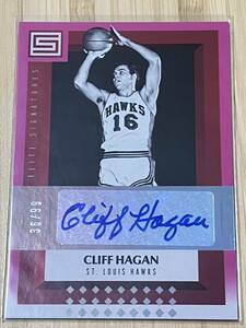 Cliff Hagan Panini Status Auto 直筆サインカード Hall of Fame Elite signature 