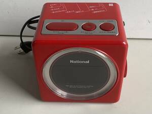 ⑤t619◆National ナショナル◆デジタル目覚まし時計 RC-57 CLOCK RADIO AM/FMラジオ クロックラジオ 昭和 レトロ レッド 通電確認済み