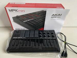 Ht601◆AKAI アカイ◆MPKmini MIDIキーボード USB 本体 楽器 器材 コントローラー 説明書 箱付