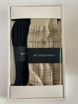 Ku319◆BURBERRY バーバリー◆靴下 ソックス 25～26cm ハンカチ ギフト 贈答品 服飾小物 未使用 保管品_画像2