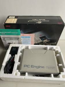 Ht606◆NEC エヌイーシー◆PC Engine PCエンジン CDR-30A 本体 CD-ROM2 アダプター アクセサリー 通電確認済み 箱 ケース付