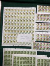 希少切手　日本の自然「シオカラトンボ、コアオハナムグリ、ミカドアゲハ、ベニシジミ」100枚シート、銘柄入り10枚、1、2ページ商品全貌_画像3