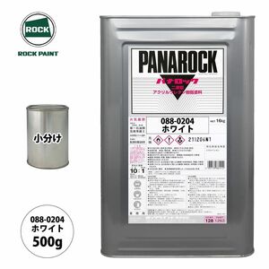 ロック パナロック 088-0204 ホワイト 原色 500g/小分け ロックペイント 塗料 Z24