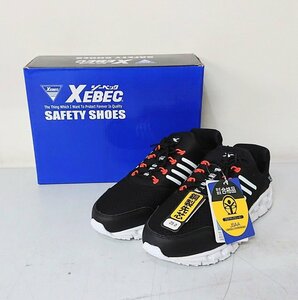 《L09249》XEBEC (ジーベック) 85146 プロスニーカー 安全靴 作業靴 おしゃれ JSAA規格 ブラック [25.0cm] 未使用品 ▼