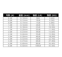 2個セット PE ライン 4.0号 300ｍ ホワイト 白色 1円 4号 よつあみ 4本編み 釣り糸 タイラバ ジギング 300メートル_画像4