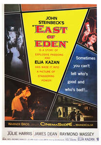 映画ポスター、輸入版「エデンの東」「EAST of EDEN」１９５５年米、66.2x96.0cm, エリア・カザン監督、ジェームス・ディーン