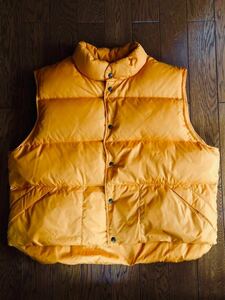 90's XL 黄 L.L.BEAN VINTAGE VEST エルエルビーン ビンテージ ナイロン ダウン ベスト イエロー ノースフェイス 茶タグ 70s 80s USA製