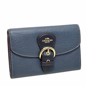 1,000円スタート！《新品NEW》コーチ COACH 財布 二つ折り財布 ミニ財布 レディース アウトレット レザー C7375 IMDEI