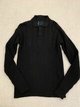 UMIT BENAN イタリア製セーター size46(S) ブラック ニットポロ メンズ ウミットベナン_画像1